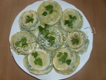 Кабачки с чесноком и майонезом жаренные без муки