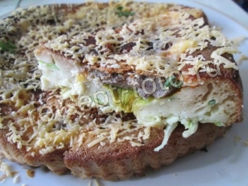 Кабачковый пирог с фаршем и цветами кабачков