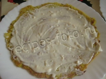 Кабачковый торт с сыром и помидорами