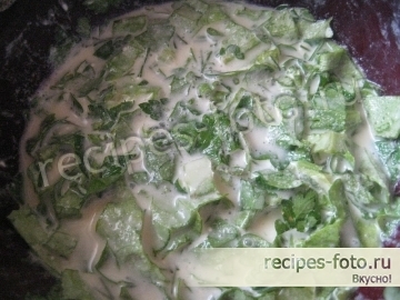 Омлет с сыром и зеленью