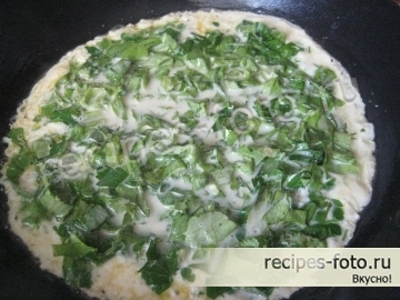 Омлет с сыром и зеленью