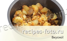 Картошка с мясом в мультиварке