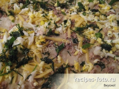 Лаваш с начинкой из рыбных консервов