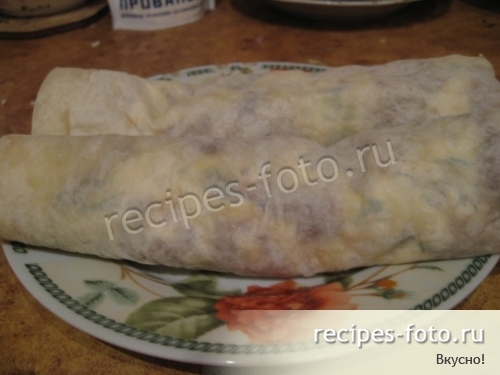 Лаваш с начинкой из рыбных консервов