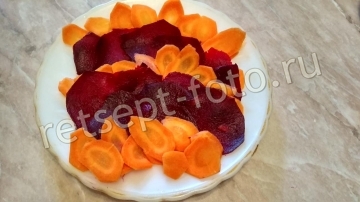 Карпаччо из свеклы и моркови