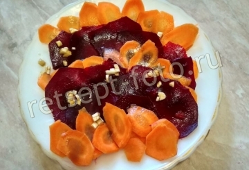 Карпаччо из свеклы и моркови