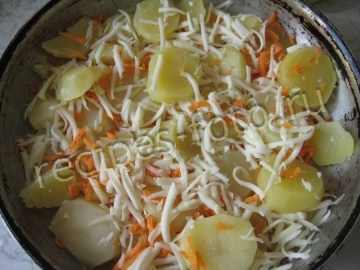Картофельная запеканка с сыром без мяса