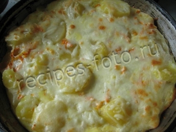 Картофельная запеканка с сыром без мяса