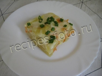 Картофельная запеканка с сыром без мяса