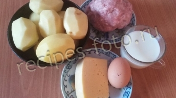 Картофельная запеканка с фаршем и сыром в духовке