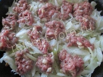 Картофельная запеканка с мясом и капустой