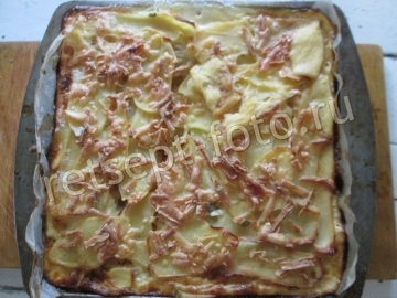 Картофельная запеканка с мясом и капустой