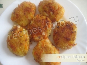 Картофельные котлеты с рисом