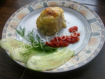 Картофельные колобки с фаршем