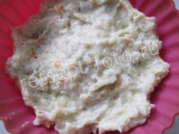Картофельный пирог с рыбой из сырого картофеля