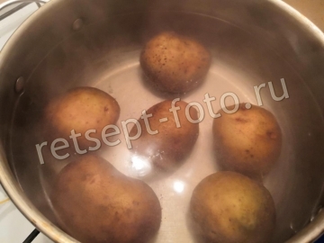 Картошка фаршированная копченой курицей