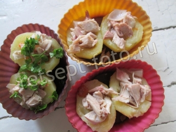 Картошка фаршированная курицей