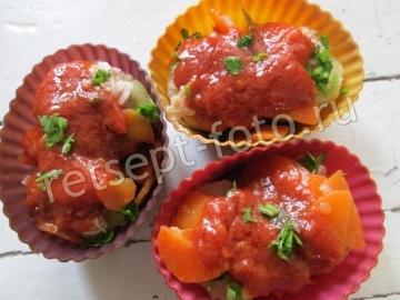 Картошка фаршированная курицей