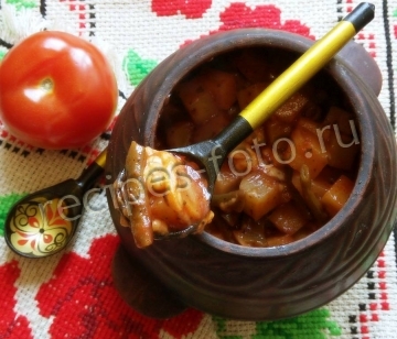 Картошка с сыром и стручковой фасолью в горшочках