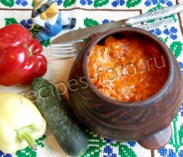 Картошка со сметаной и сыром в горшочке без мяса