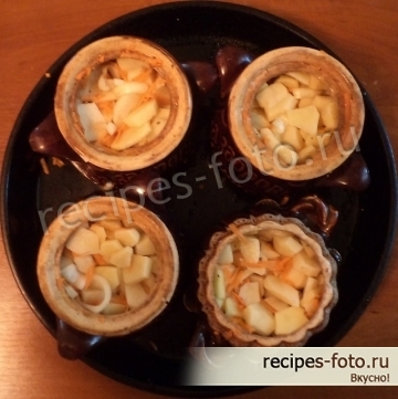 Картошка с ребрышками в горшочке в духовке
