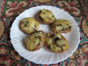 Картошка фаршированная грибами