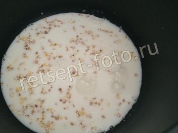Каша 5 злаков на молоке и воде в мультиварке