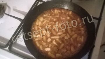 Кекс на молоке и растительном масле с яблоками