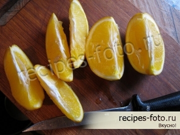 Кекс с апельсинами и с изюмом без масла
