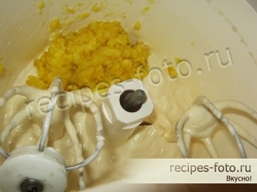 Кекс с апельсинами и с изюмом без масла