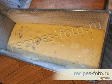 Кекс с апельсинами и с изюмом без масла