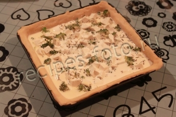 Киш с брокколи и сыром Фета