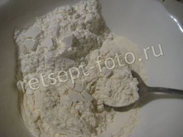 Кокосовый пирог с яблоками на творожном тесте