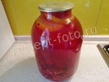 Компот из красной смородины с апельсином на зиму