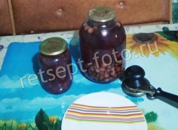 Компот из вишни на зиму (на 3-х л банку)