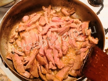 Корейский салат с говядиной и овощами