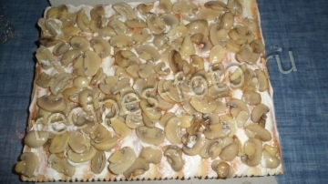 Коржи "Наполеон" с курицей и грибами