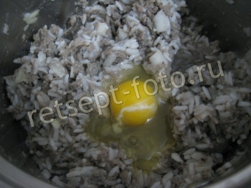 Котлеты из салаки с рисом