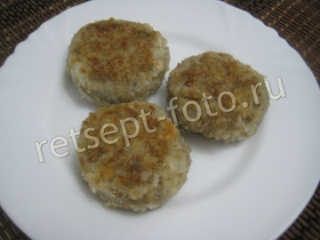 Котлеты из салаки с рисом