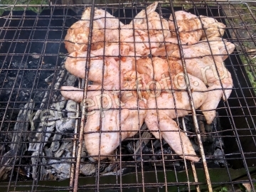 Крылышки в пиве на мангале
