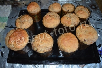 Кулич с шоколадом и с цедрой апельсина