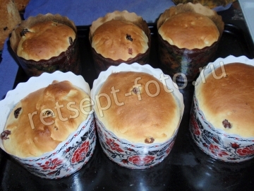 Куличи с маргарином на дрожжах