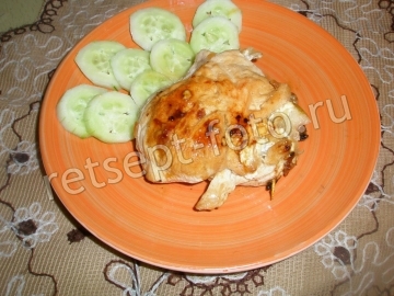 Куриная грудка с грушей на сковороде
