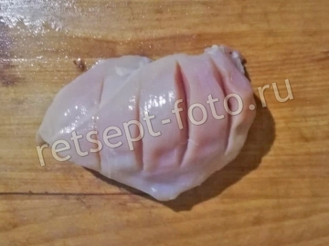 Куриная грудка с помидором и сыром в духовке