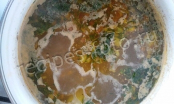 Куриный суп с макаронами и картошкой