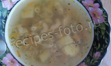 Куриный суп с макаронами и картошкой
