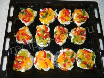 Куриные отбивные с сыром и грибами в духовке