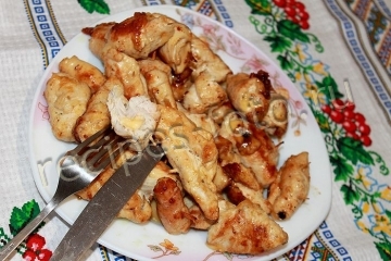 Куриные рулетики с сыром на праздничный стол