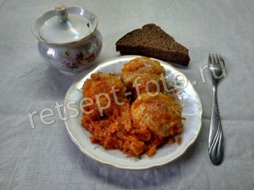 Куриные тефтели с рисом в духовке