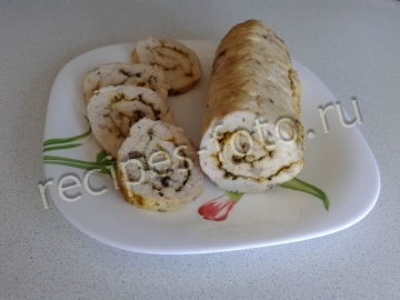Куриный рулет с желатином в домашних условиях